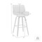Armen Living Tyler 30" Bar Height Swivel Cream Faux Leather and Walnut Wood Bar Stool LCTYBACRWA30 - alternate 8